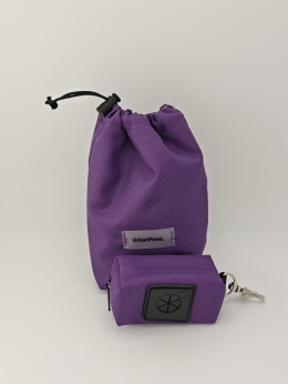 Saszetka na smaczki z etui na kupoworki | violet | gratis woreczki