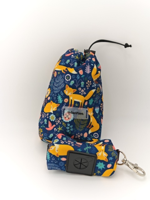 Saszetka na smaczki z etui na kupoworki | fox | gratis woreczki