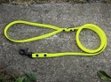 Smycz miejska HEXA, 2m | 13 mm | żółty neon z czarnymi okuciami