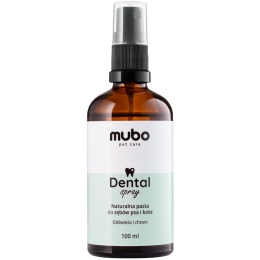 Mubo Dental Spray 100ml - naturalna pasta enzymatyczna dla psa i kota, bez szczotkowania