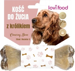 Naturalna kość do żucia dla psa z królikiem S - 12 cm