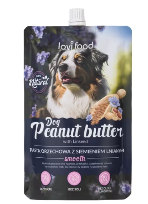 Lovi Food Peanut Butter with Linseed - pasta orzechowa dla psa i kota, z siemieniem lnianym
