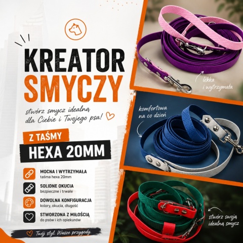 SMYCZNIK: Kreator smyczy z HEXA 20 mm (plastry miodu)